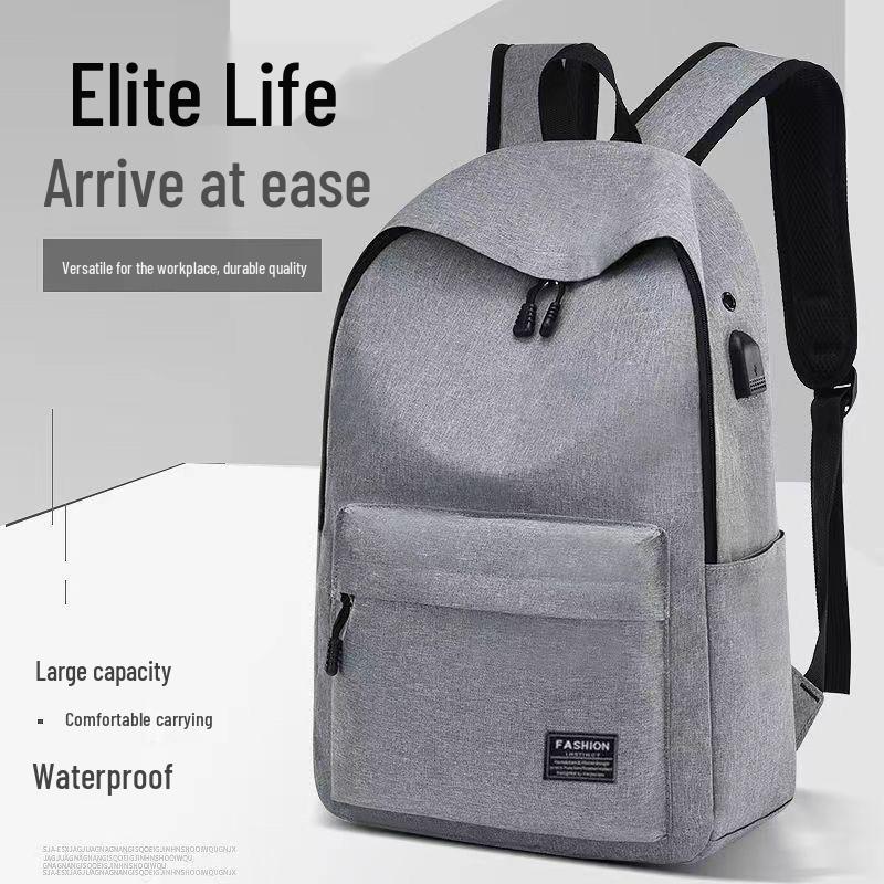 Large Capacity Casual Minimalist Oxford Backpack – Korean Style School and Travel Laptop Bag