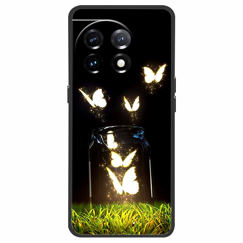 Чехол для OnePlus 11 OnePlus11 5G Ударопрочный Мягкий Силикон ТПУ Задняя Крышка Для OnePlus 11 One Plus 11 5G Чехлы для Телефона Милый Кот Волк