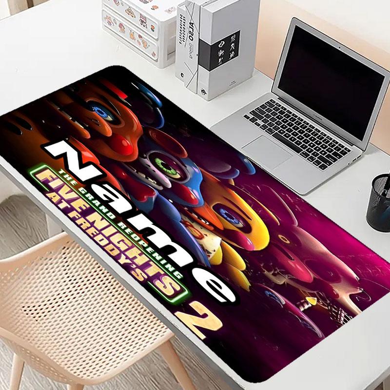 Custom Name Personalized Five Nights at Freddy's Pattern Mousepad, Laptop PC Desk Mat, Decorative Desk Mat for Home Keyboard Pad Gift