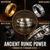 Stylish Viking Rune Ancient Engraved Ring Titanium Steel Nordic Viking Ring  Jewelry Gifts