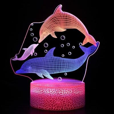 3D визуальный ночник красочный динамический сенсорный креативный подарочный светильник прикроватная лампа светодиодная настольная лампа украшения для вечеринок