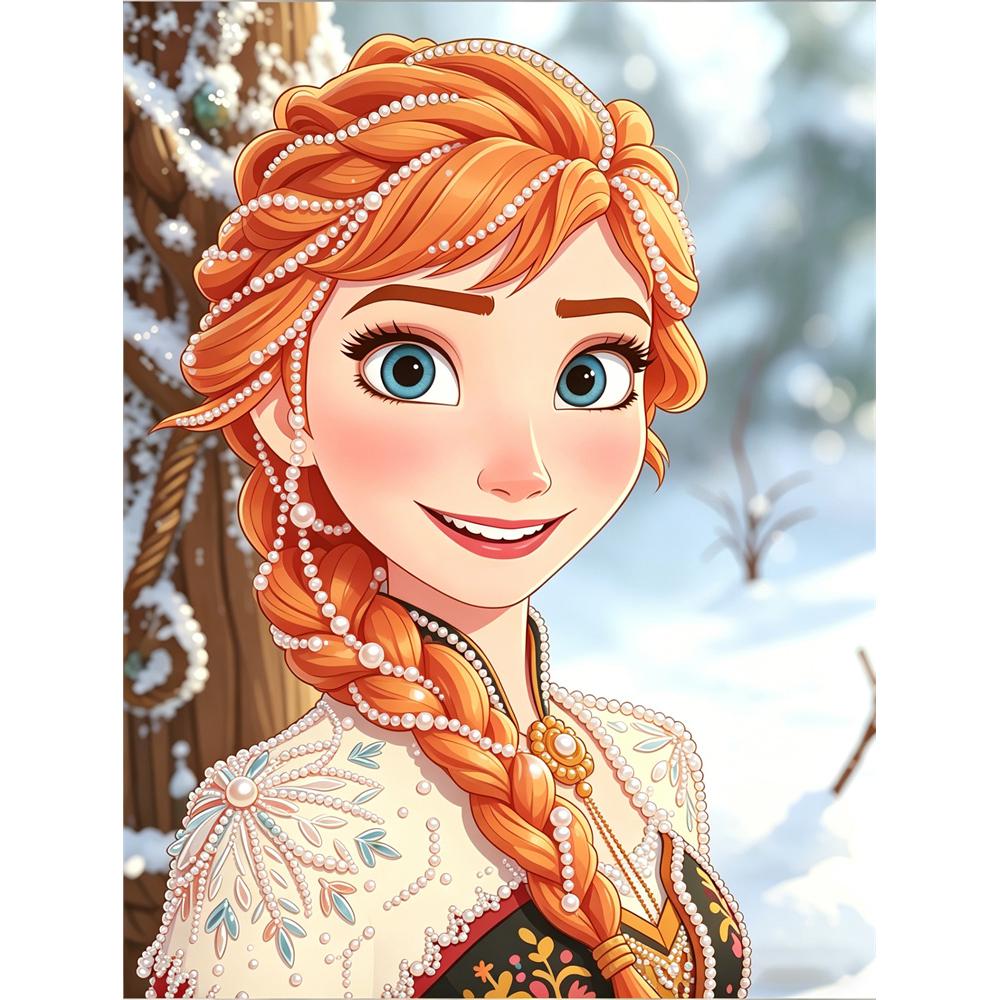 Disney Pearl Painting Frozen Anna DIY Pearl Painting Gem Art Pearl Dot Painting Picture Crafts Adult Beginner Gifts Home Decor