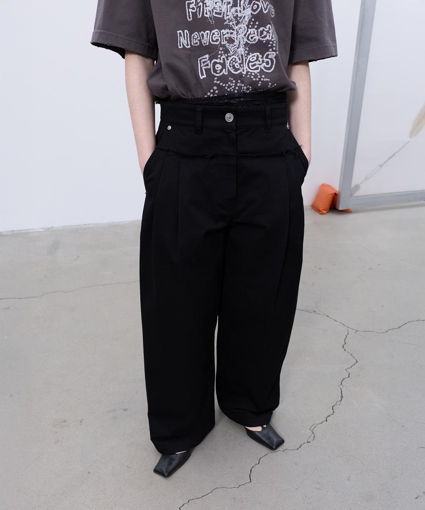LCDC™ Frayed Line Detail Pants (Black)
