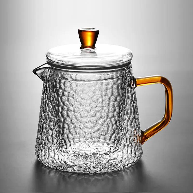 Стеклянный боросиликатный чайник Pyrex Газовая плита Цветочный чайник Пуэр Китайский набор для кунг-фу с фильтром
