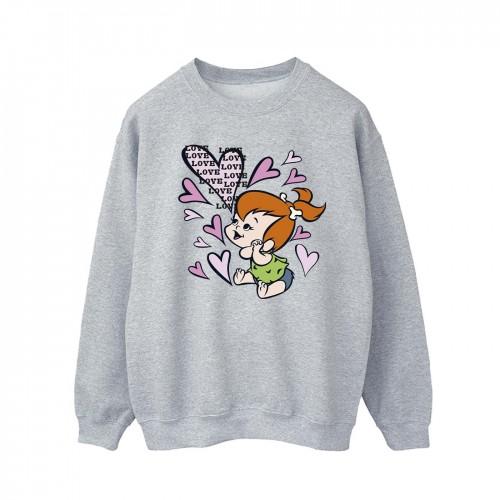 The Flintstones Mens Pebbles Love Love Love Sweatshirt