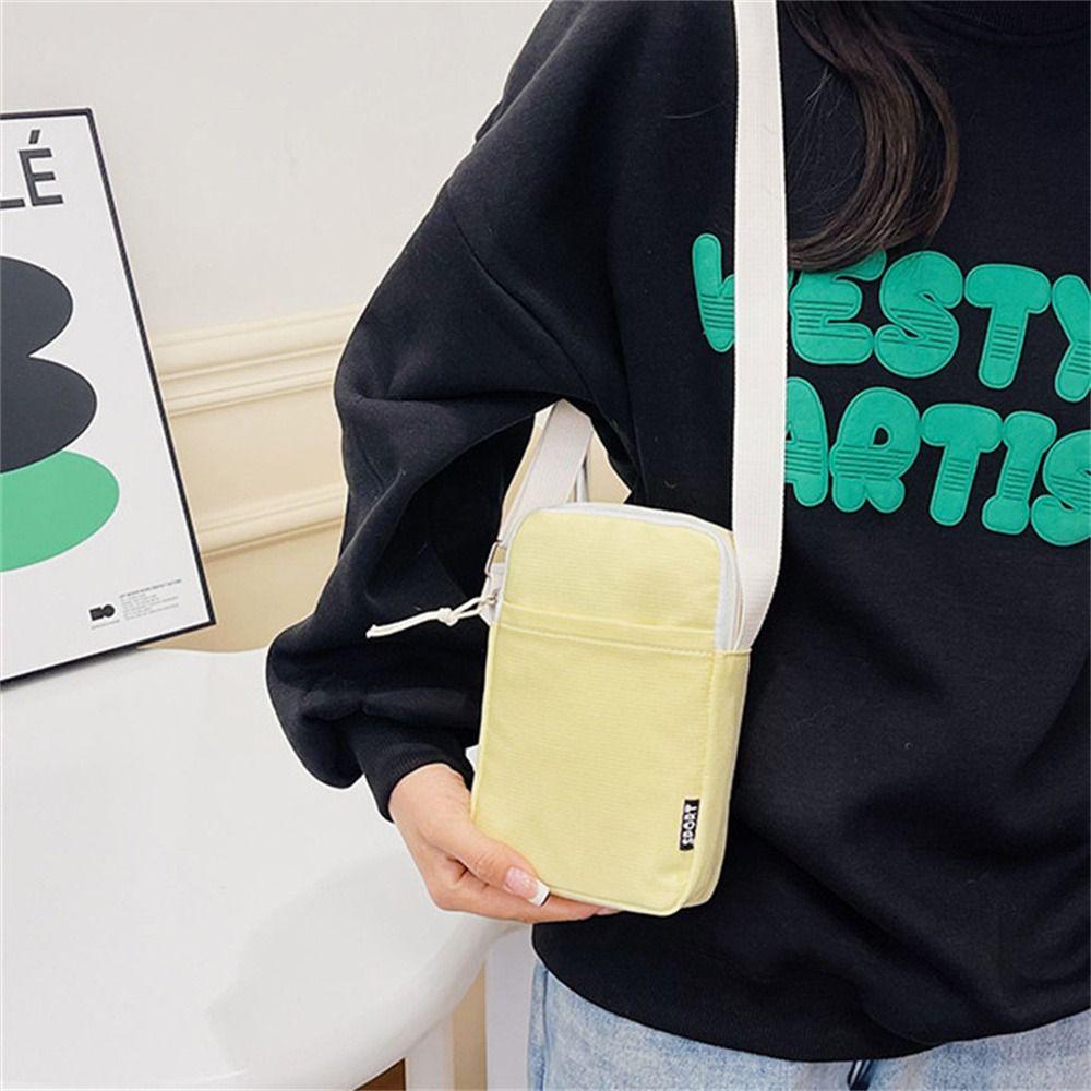 Canvas Mobile Phone Bag Shoulder Bag Crossbody Phone Pouch Cell Phone Purse for Phone Storage