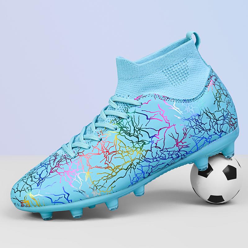 35-45 футбольные бутсы унисекс, студенческие футбольные бутсы большого размера, пластиковые бутсы с длинными ногтями AG, тренировочные футбольные бутсы с искусственным газоном