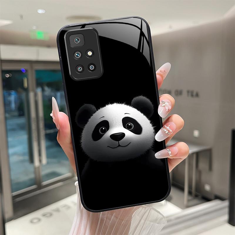 For Xiaomi Redmi 10 Prime 2022 Phone Case Tempered Glass Hard Shell flower Cute cats Coque For Redmi10 10Prime 2022 Back Cover