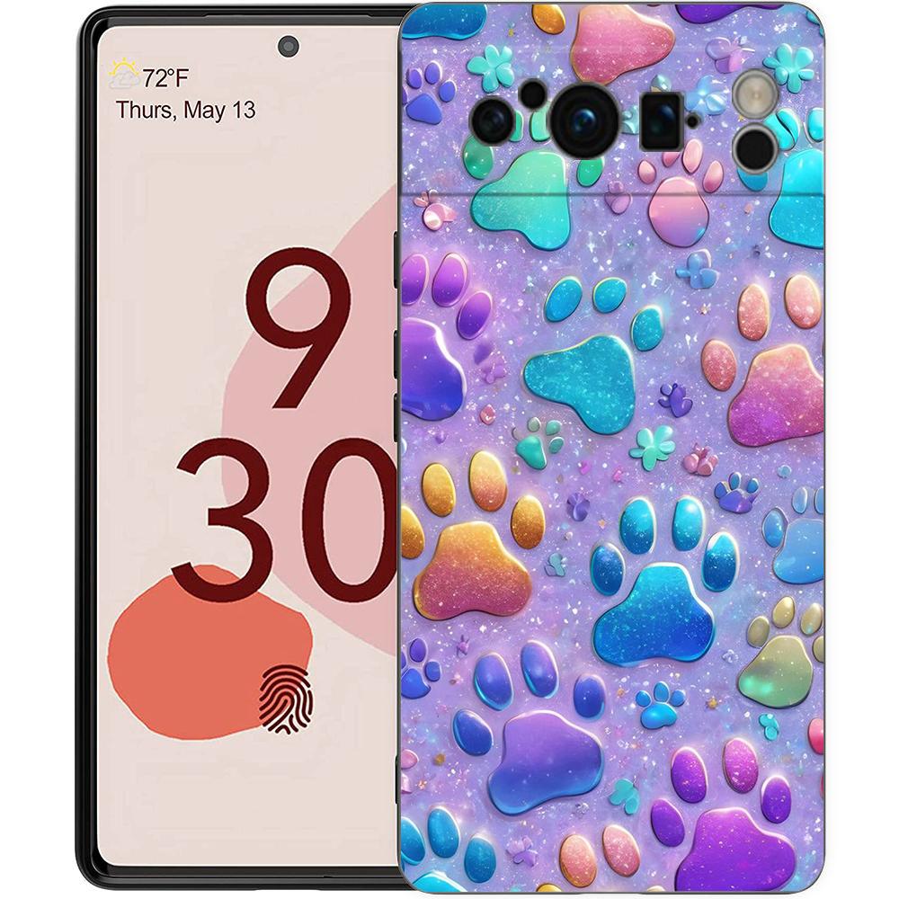 Лапа собаки Чехол для телефона Google Pixel 8 Pro Pixel 9 Pro XL Чехол из ТПУ Pixel 8 Pro 8A 7A 7 6A 6 Pro Мягкая черная крышка