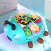 Transparent Electric Ladybug Gear Toy with Flashing Lights & Music Automatically Change Direction
