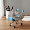 Mini Shopping Cart Moving Wheels Small Metal Toy Cute Gift Miniature Supermarket