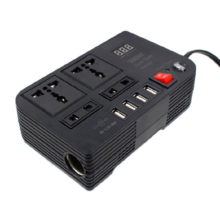 300 Вт Автомобильный инвертор питания для преобразователя DC 12V в AC 220V Инвертор Цифровой дисплей