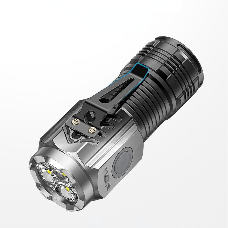 Portable 3led Flashlights Rechargeable Multifunctional Outdoor Fixed Focus And Longrange Led Flashlight Outdoor Lighting For Fishing