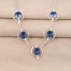 Танзанит Драгоценный Камень 925 Стерлинговое Серебро Ручной Работы Ожерелье, Женские Украшения, Эффектное Ожерелье с Танзанитом RN-2-16