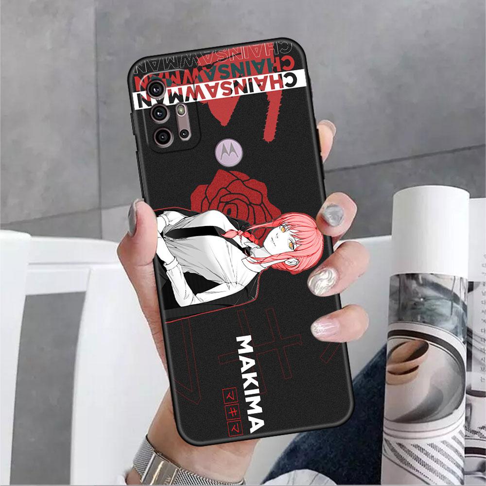 Чехол для Motorola G60 G30 G22 Edge 20 Lite G31 One Fusion G9 G8 G60s G51 G71 G52 G200 G50 мягкий чехол для телефона с бензопилой Makima