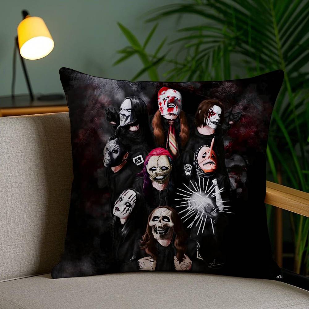 Подушка с принтом Slipknot, наволочка для подушки, для офисного дивана, стула в общежитии, короткий плюш, двусторонняя печать, чехол для домашней подушки