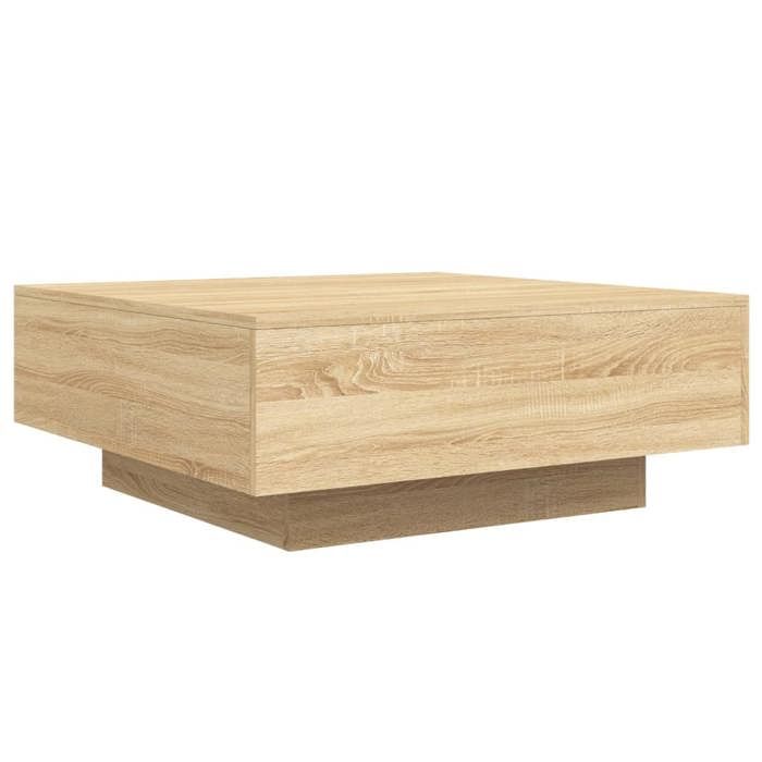 VidaXL Table basse chêne sonoma 80x80x31 cm bois d'ingénierie 836583