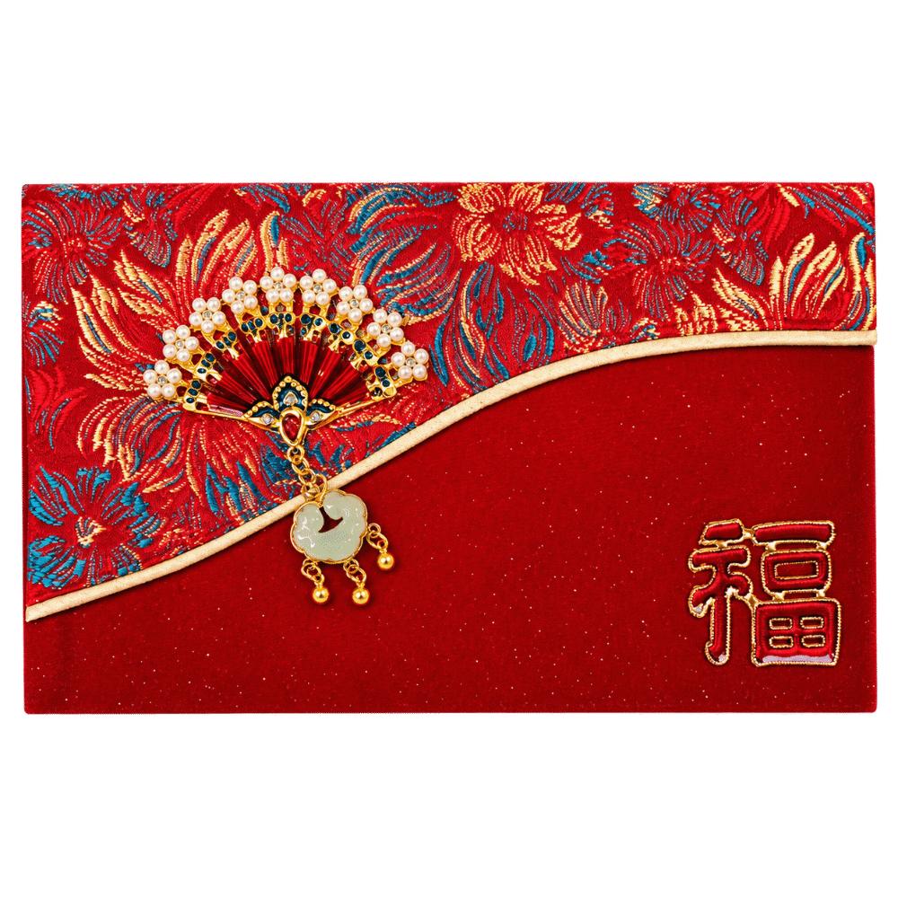 Exquisite Tassel Brocade Red Envelopes Magnetic Buckle Spring Festival Hongbao Family Gathering