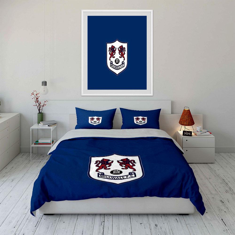 Blue Millwall F.C. Bedding Set Bedding Duvet Cover Set Duvet Cover Pillowcases (1 * Duvet Cover 2 * Pillowcases, without duvet insert)