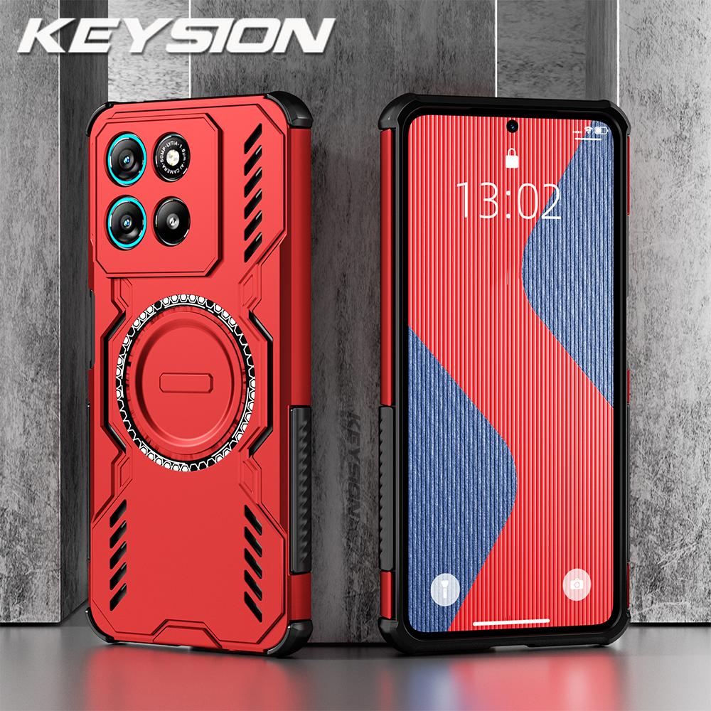 KEYSION Термозащитный чехол для Motorola G86 5G G57 G67 Power Магнитное охлаждение Ударопрочный чехол для телефона для MOTO G100 G15 G75 5G