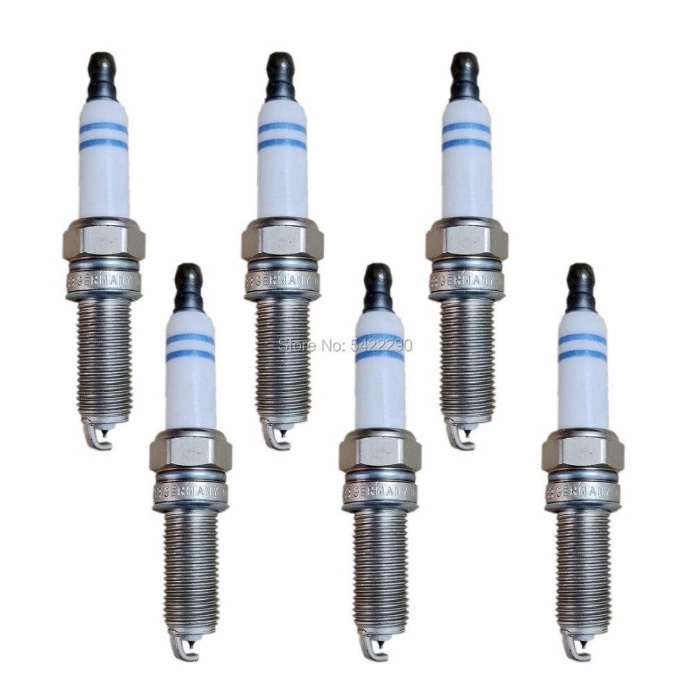 6 шт. иридиевые свечи зажигания A004159180326 YR7MPP33 004159180326 подходят для Mercedes Benz W203 W204 W211 W212 C209 C219 C204 CL203 W251