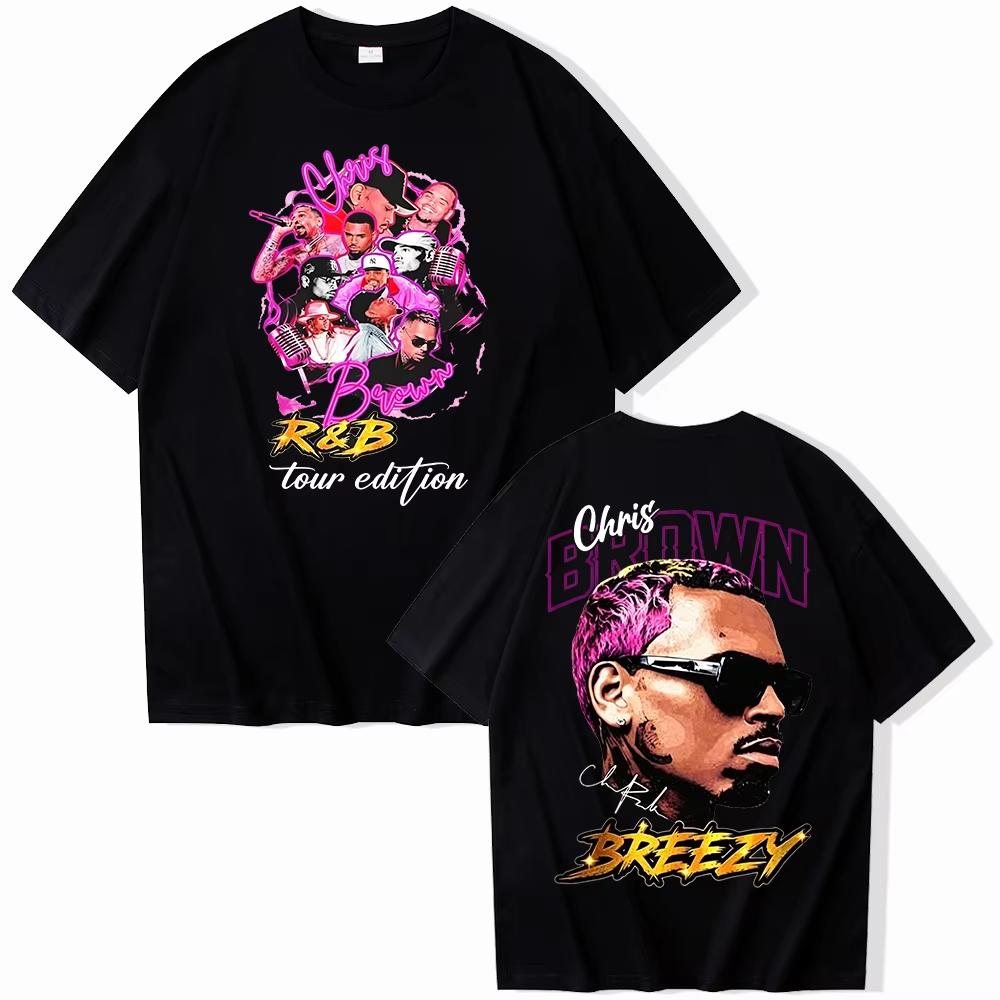 Chris Brown UthernRaymond Brown RB Tour Graphic Unisexs Printed Tshirt Unisex Shortsleeved st Century Tshirt
