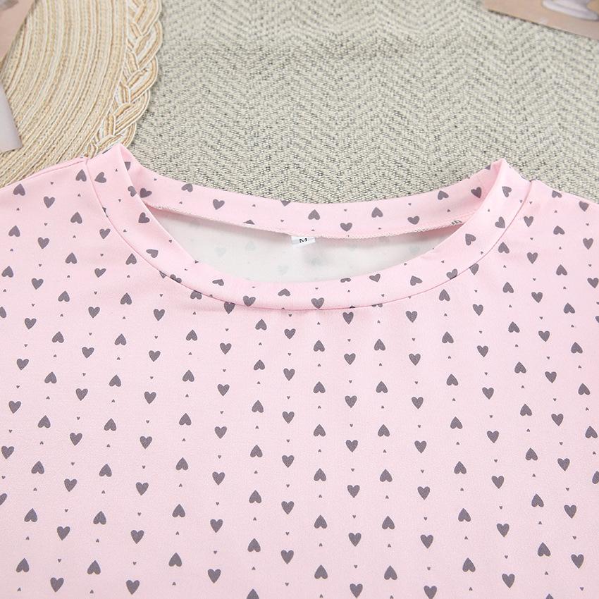 Шорты с короткими рукавами и оборками Spring Love. Пижамы. Два комплекта удобной и мягкой женской домашней одежды.