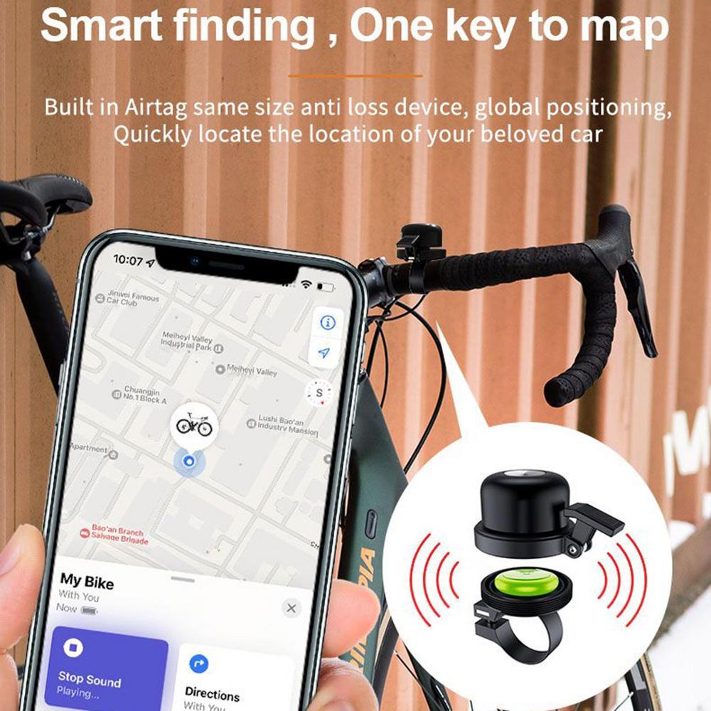 Bike Ring Bell Road Bike Bell Anti-theft Accesorios Parts Mount With GPS Tracking For Girls Motorcycle Cycling Daily Commute