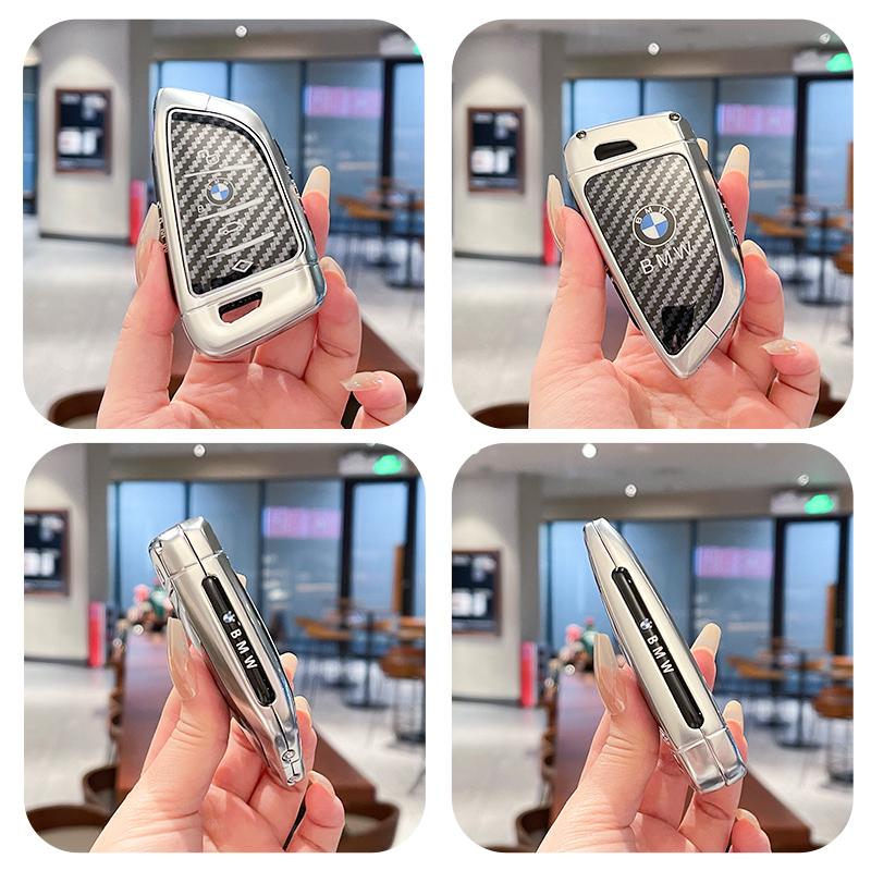 XMYF2 New 2025 for BMW X1 X3 X4 X5 X6 F15 F16 G30 3 5 7 Series G11 F48 Remote Smart Auto Car Key Case Cover Keyring Accessories