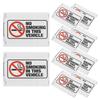 10pcs no smoking vehicle stickers self-adhesive durable