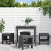 VidaXL Garden Dining Set 5pcs Grey Solid Pine Wood, Dining Set, Outdoor Dining Set, Set 3157711