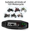 A Universal Digital Motorcycle Meter Speedometer LCD Digital Odometer RPM Fuel Level Meter Turn Signal Light for Motorcycle