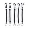 5Pcs Retractable Fishing Lanyards Boating Ropes With Buckle Tackle Secure Accessories Black