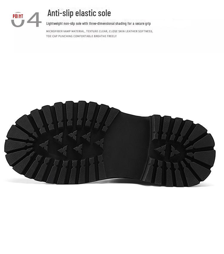 Мужские черные кожаные мотоциклетные ботинки с высоким берцем — британский стиль, водонепроницаемые, на осень.