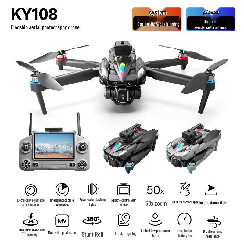 KY108 Новый дрон для аэрофотосъемки с экраном и функцией сброса груза
