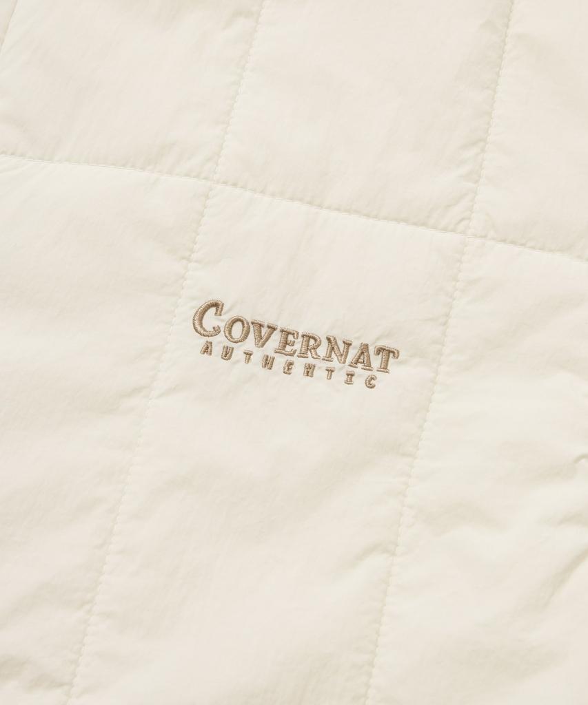 COVERNAT Флисовый стеганый жилет с двусторонней ноской, цвет экрю