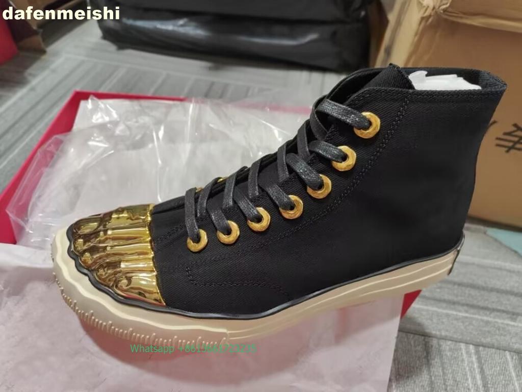 Металлические балетки с пятью пальцами, парусиновые туфли 2025, новейшая новинка, повседневный стиль, женская/мужская обувь, низкий/высокий верх, шнуровка