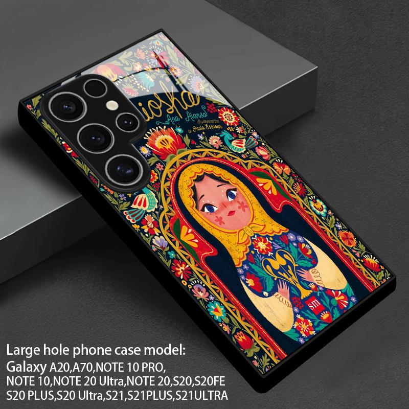 Чехол-книжка с 2D-рисунком кукольного домика для Samsung S26 S25 S24 S23 S22 S21 S20 A56 A55 A36 Закаленное стекло Защитная крышка