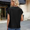 Women's Summer Round Neck Short Sleeve Knit Sweater Pullover Vest