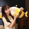 28-60 см Забавная акула-пчела Плюшевая игрушка Набитая мягкая акула-пчела Кукла Подушка для броска Подушка Игрушки для игры Дата рождения Рождественский подарок