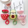 Portable Cute Cartoon 3D Fruit Series Clamshell-Type Earphone Sleeve For 1/2 Generation