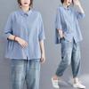 Женские летние хлопковые льняные повседневные рубашки простого фасона однотонные свободные удобные женские топы