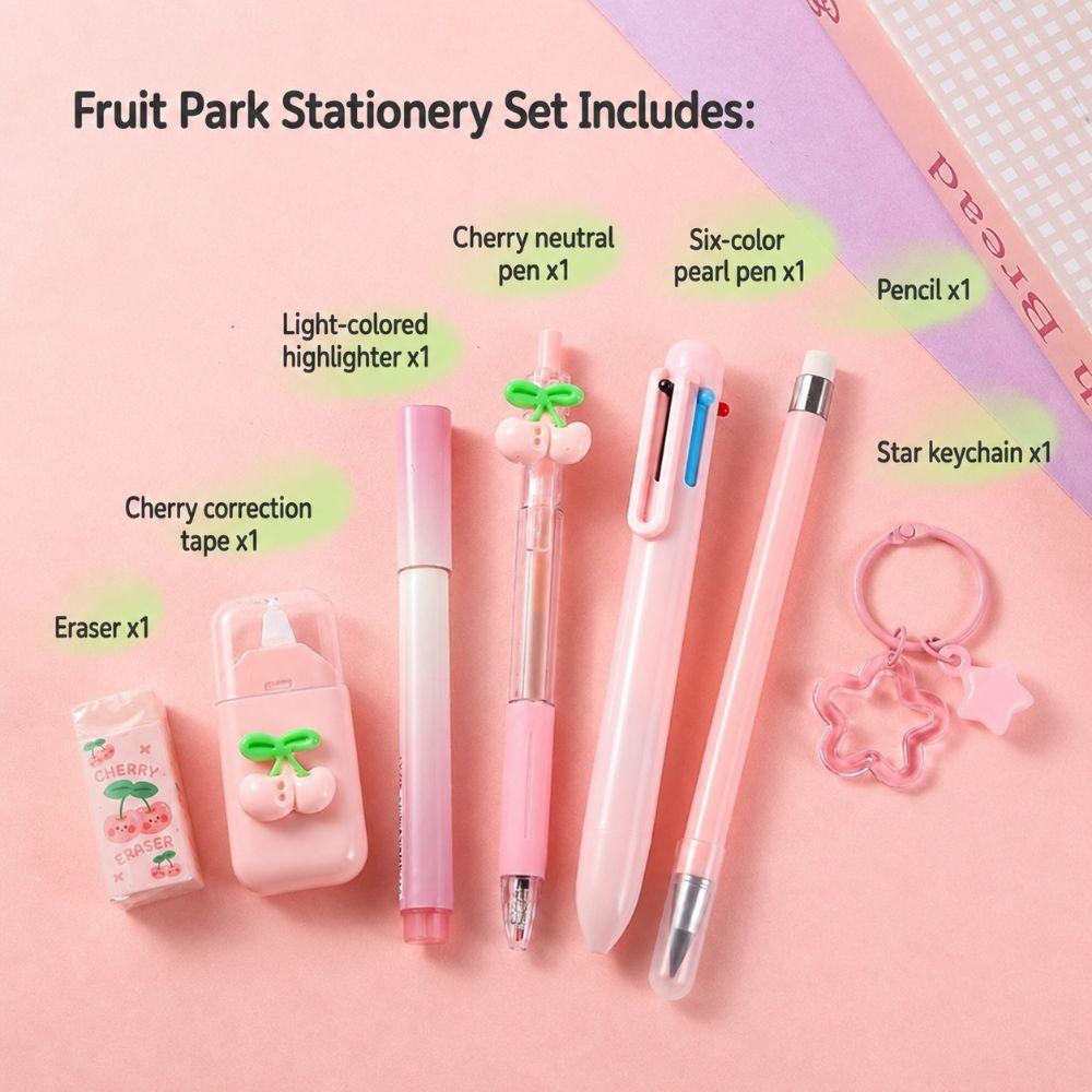 7 in 1 Stationery Set Complete Stationery Gel Pen Creative Pendant Students