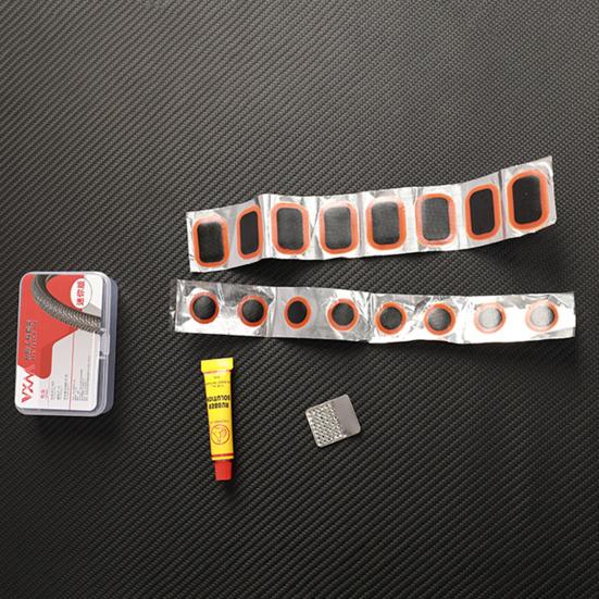 Набор инструментов для ремонта велосипедных шин, компактный размер, портативный универсальный набор клея для ремонта проколов велосипедных шин мотоцикла