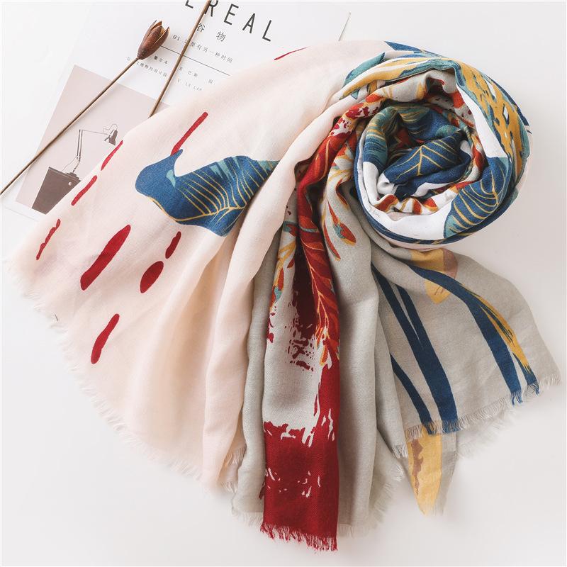 Elegant Women's Scarf - Lightweight, Long Versatile Shawl for Casual Outings, Warm and Windproof