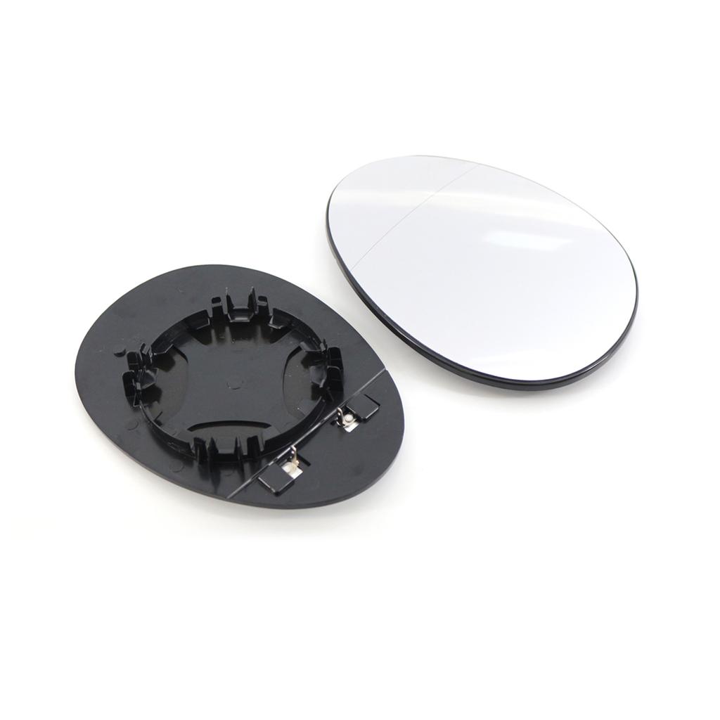 Rearview Mirror Glass with Clip Replacement for BMW Mini R55 R56 R57 2007 To 2014 2pcs Heated Left