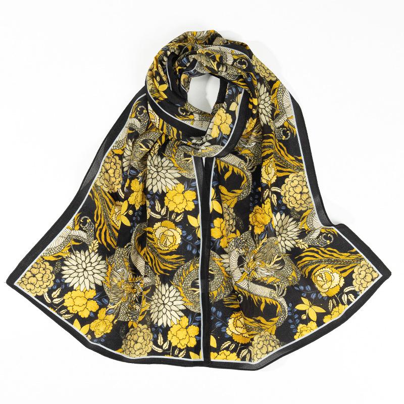 New Style of Silk Scarf for Women Small Long Mulberry Silk Hairband Versatile Small Scarf Scarf