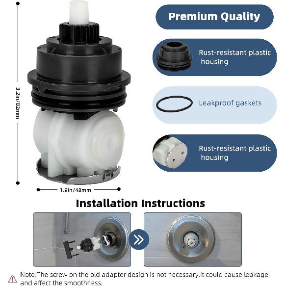RP46463 Shower Cartridge Replacement for Delta 17 Series, RP46463 Delta Shower Cartridge Fits for Delta Dual Function Bath Tub and Shower Faucet