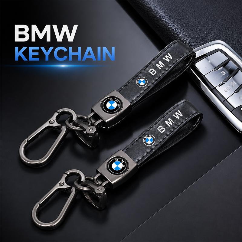 Car Key Chain Luxury Leather Keychain Pure Color Buckle Car Key Ring For BMW E46 E60 E90 E39 E87 E36 E92 E70 E91 X3 X5 X1 X2 X4 rlzh86
