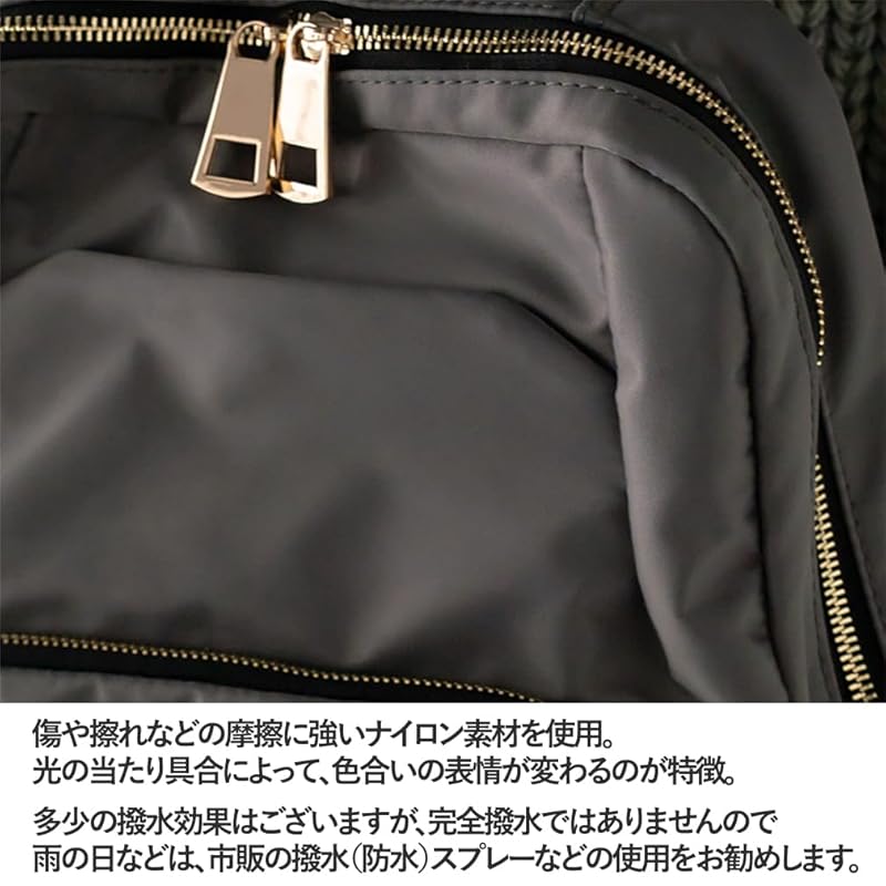 [VITAFELICE] Vita Felice 10 Pocket Nylon Backpack Ladies Vnsb-604z (gray Beige)